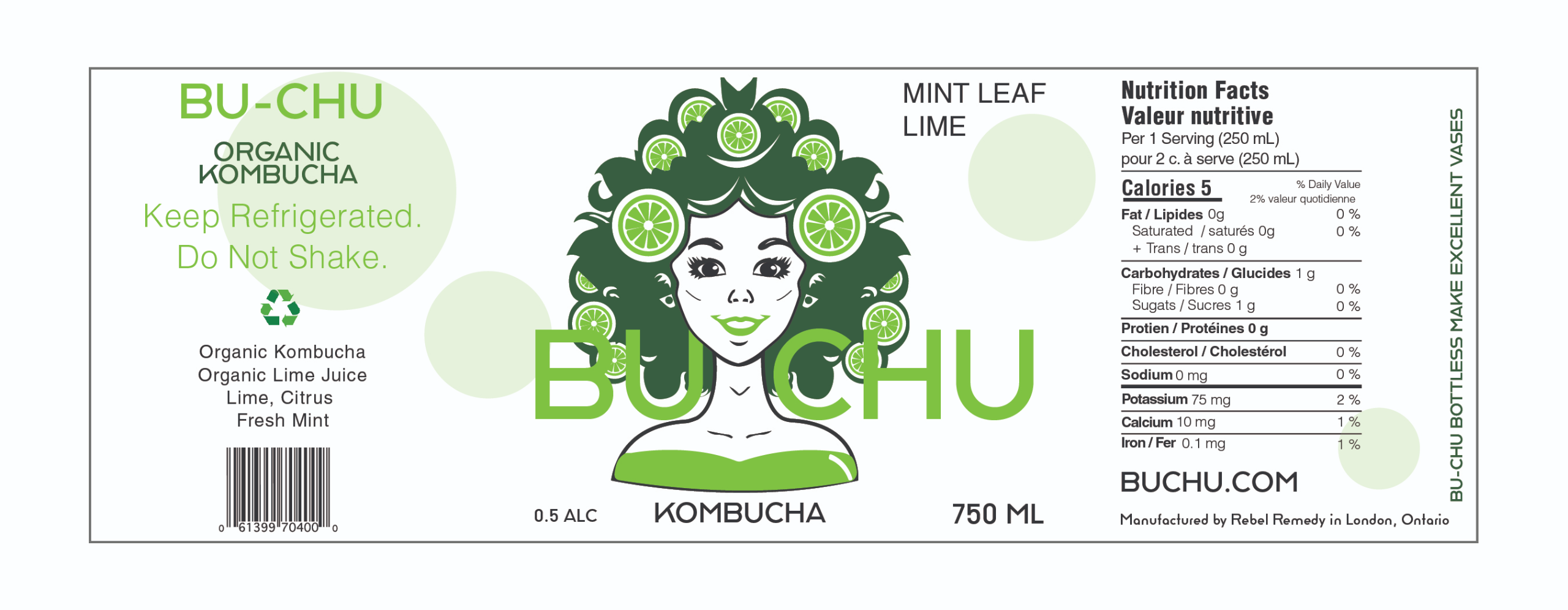 Mint & Lime label design